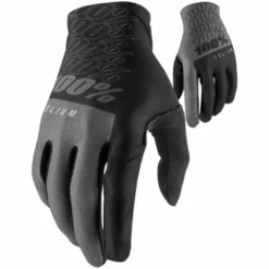 100% Celium Mens Black/Gray Full Finger Large Gloves