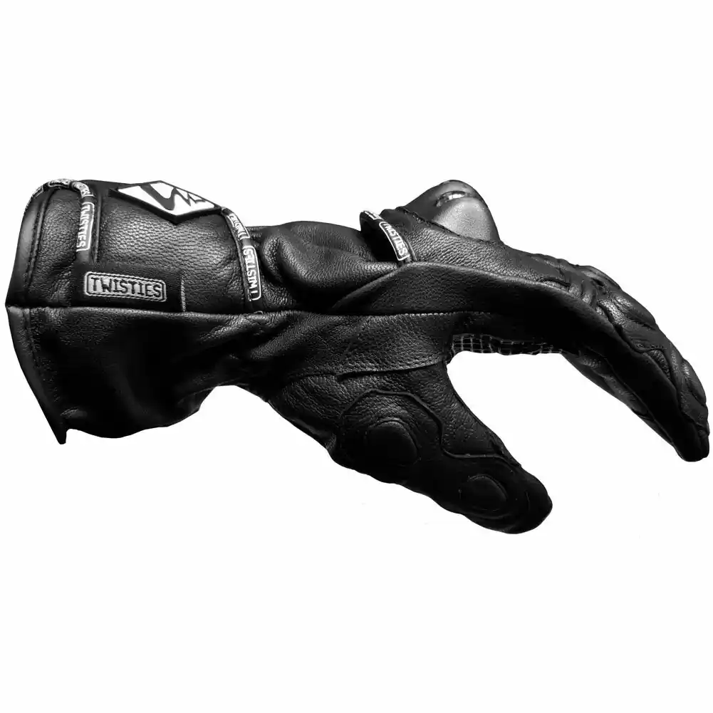Twisties Carbon Genuine Leather Mens Motorcycle Gloves - Image 4