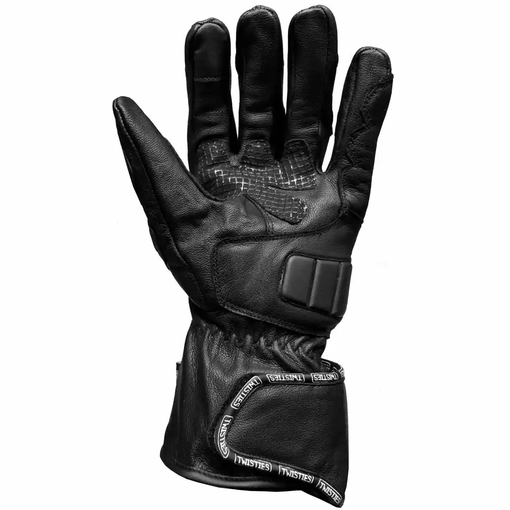 Twisties Carbon Genuine Leather Mens Motorcycle Gloves - Image 2