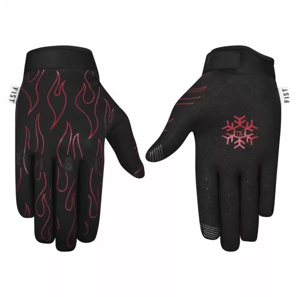Fist Handwear Frosty Fingers Red Flame Mens Motocross Gloves 3 Fist Handwear Frosty Fingers Red Flame Mens Motocross Gloves