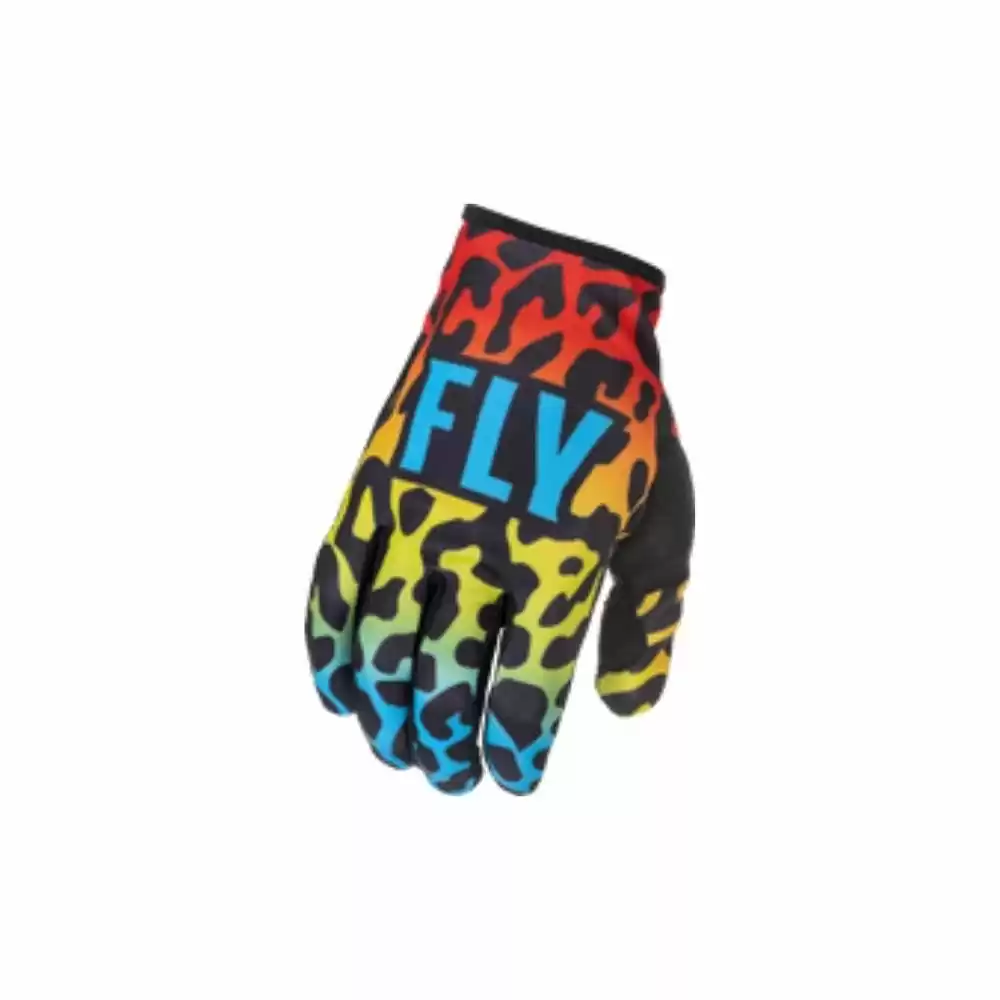 Fly Racing Lite Special Edition Exotic Red/Yellow/Blue Gloves