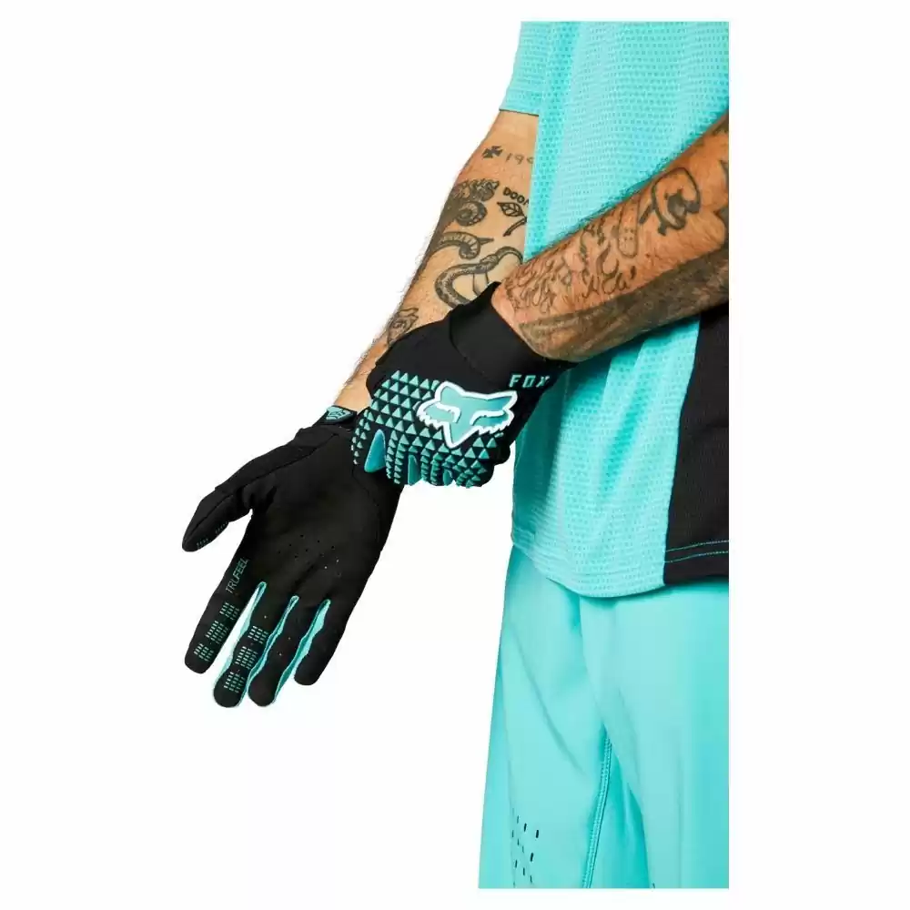 Fox Racing Defend Teal Gloves - Image 2