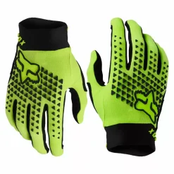 Fox Racing Mens Defend MTB Flo Yellow Gloves