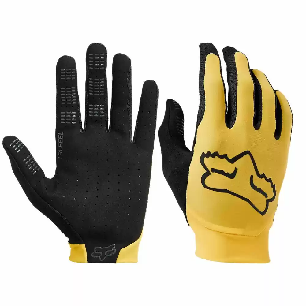 Fox Racing Mens Flexair MTB Pear Yellow Gloves 3 Fox Racing Mens Flexair MTB Pear Yellow Gloves