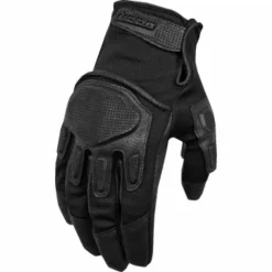 Icon Punchup CE Mens Motorcycle Black Gloves