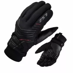 LS2 Womens Civis Touring Motorcycle Black Gloves