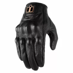 Icon Pursuit Classic Perforated Mens Leather Motorcycle Gloves