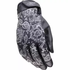 Z1R Reflective Womens Black Motorcycle Gloves